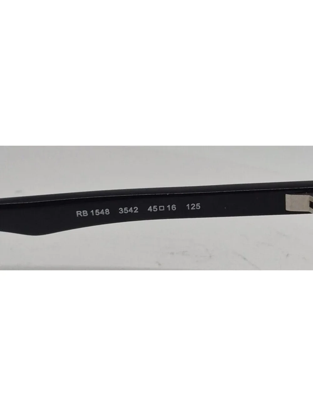 RAY BAN KIDS RB1548 3542 45/16/125 GLOSSY BLACK SILVER CLUBMASTER Eyeglass
